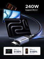 UGREEN USB C to USB-C 3.2 Gen2 Cable 240W Fast Charging, 2M
