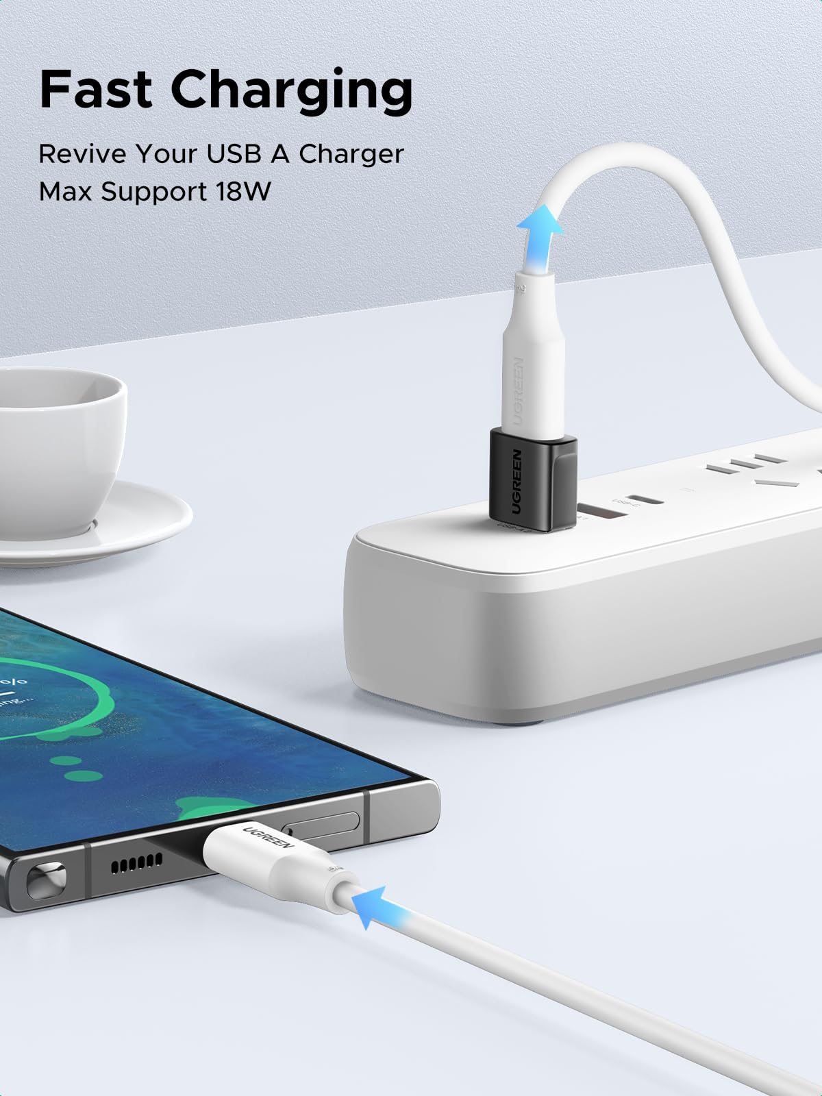 UGREEN USB to USB C Adapter 10Gbps 3 Pack for iPhone, iPad, MacBook, Galaxy