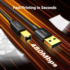 UGREEN USB Printer Cable USB A to B for HP, Canon, Epson, Dell 1.5M