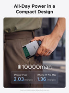 UGREEN MagFlow Pro 10000mAh Magnetic Power Bank Qi2 25W Portable Charger
