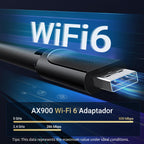 UGREEN Wifi Dongle, AX900 WiFi 6 Adapter Dual Band 5GHz/2.4GHz for PC