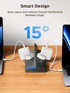 UGREEN Extension Lead 1.5M, 6 Way Power Strip with 3 USB-A & 1 USB-C