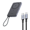 UGREEN MagFlow Air Magnetic Power Bank (10000mAh, Qi2 15W) and 60W Charging Cable（1M）