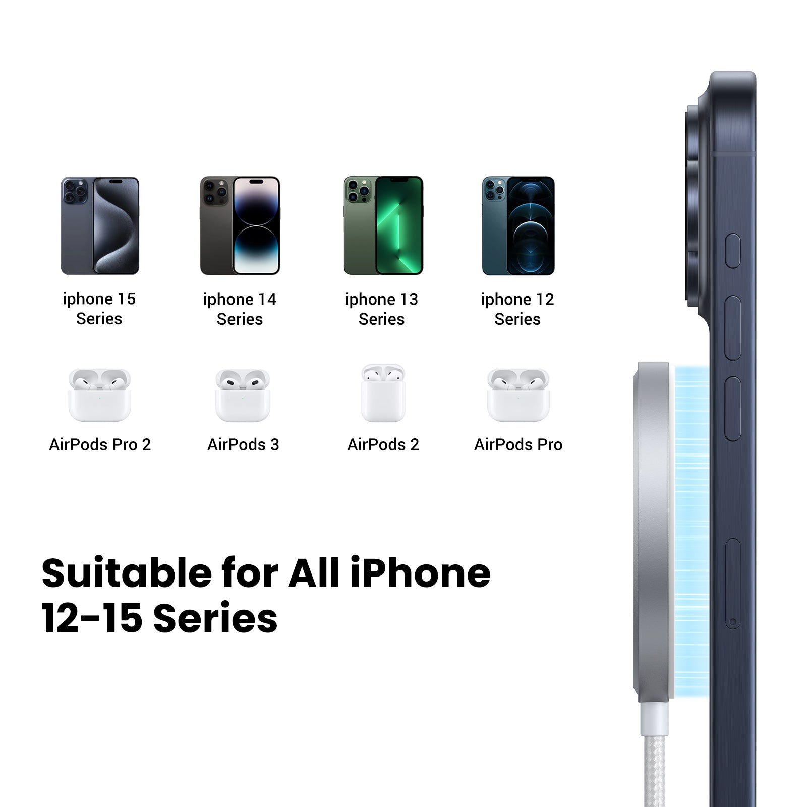 UGREEN 15W Qi2 Magnetic Wireless Charger
