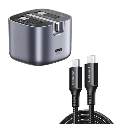 UGREEN Bundle: Nexode 30W GaN Charger + 60W USB-C Cable (3.2ft)