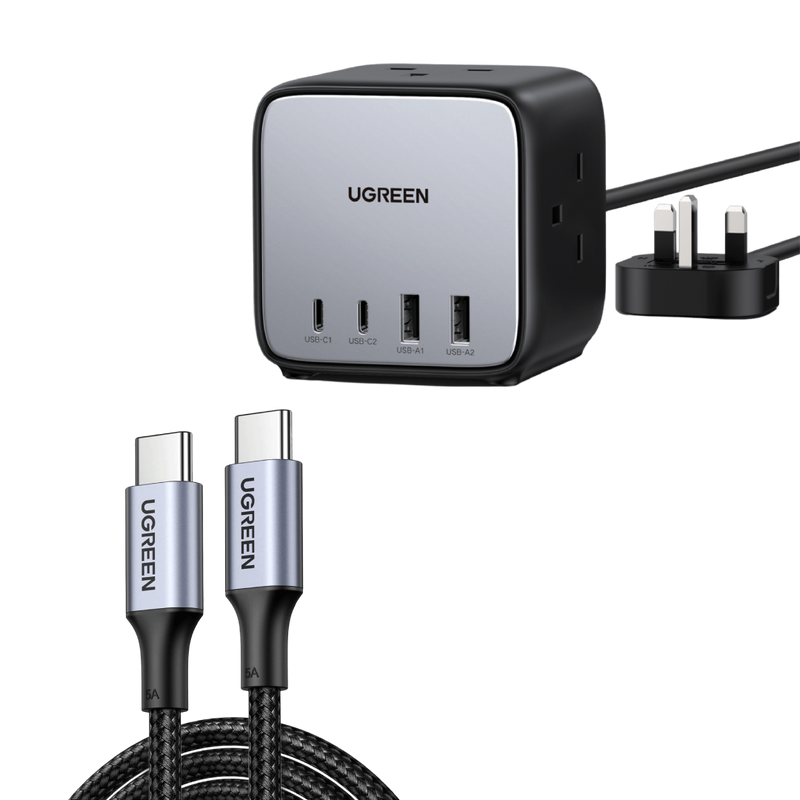 UGREEN Bundle Sale: 65W 7 Ports Charger+100W USB-C Cable (3.2ft)