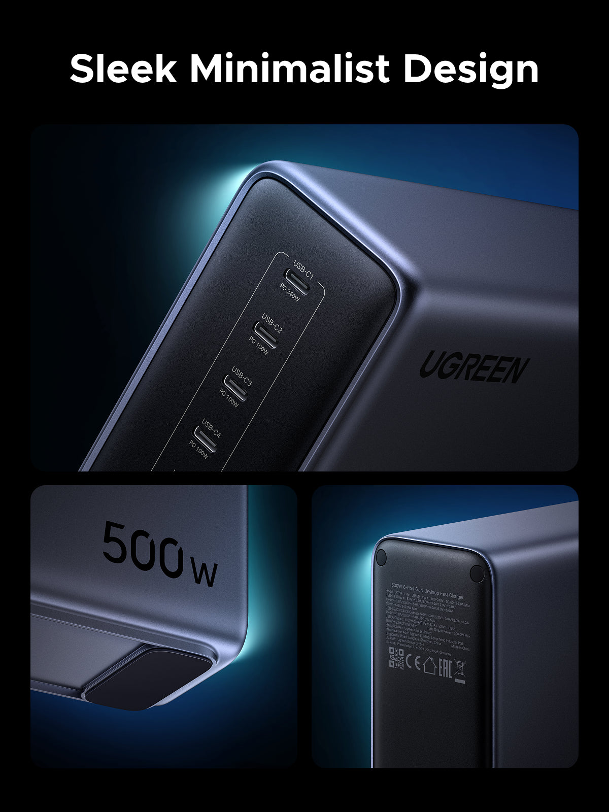 UGREEN Nexode 500W 6-Port Desktop Charger