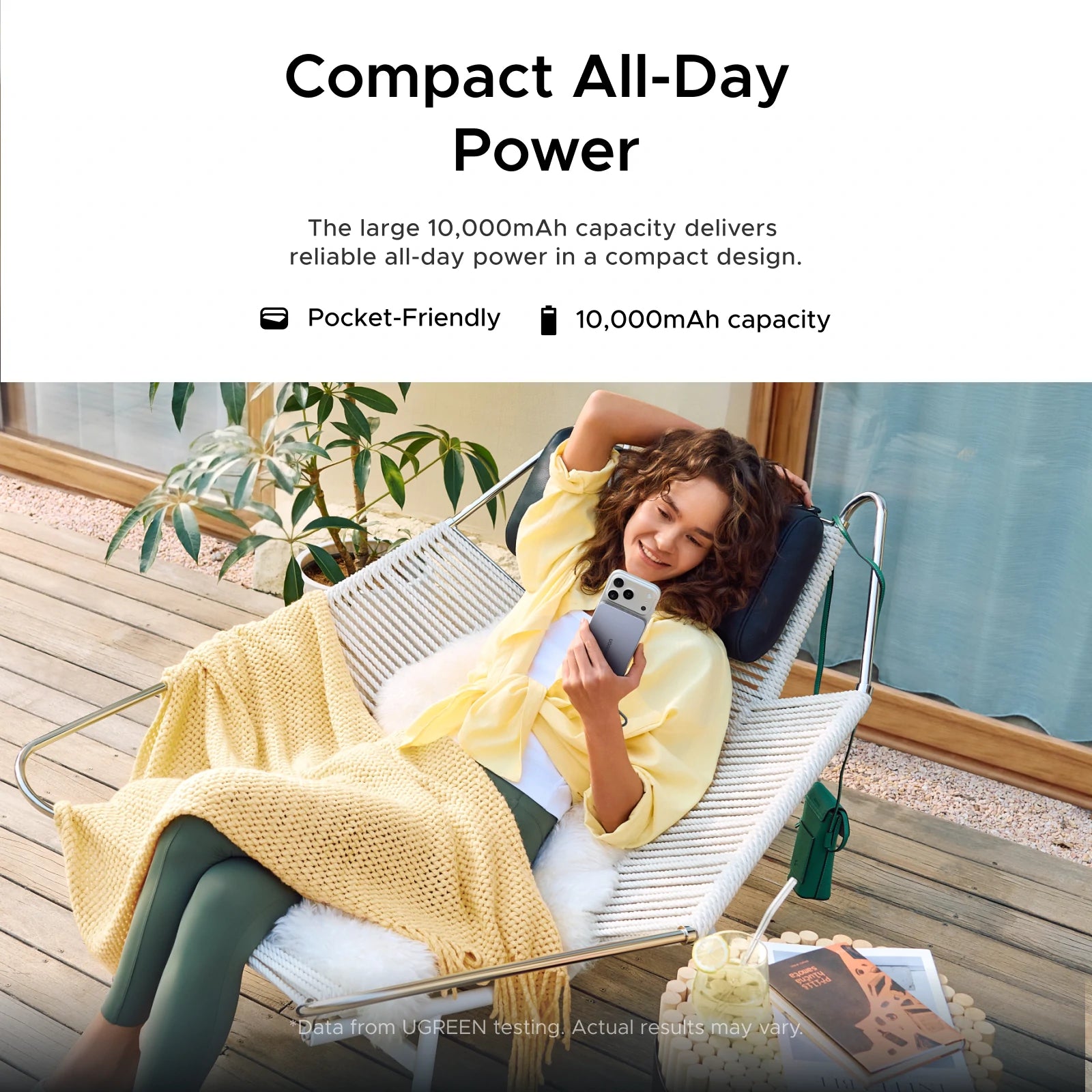 UGREEN MagFlow Air Magnetic Power Bank (10000mAh, Qi2 15W)