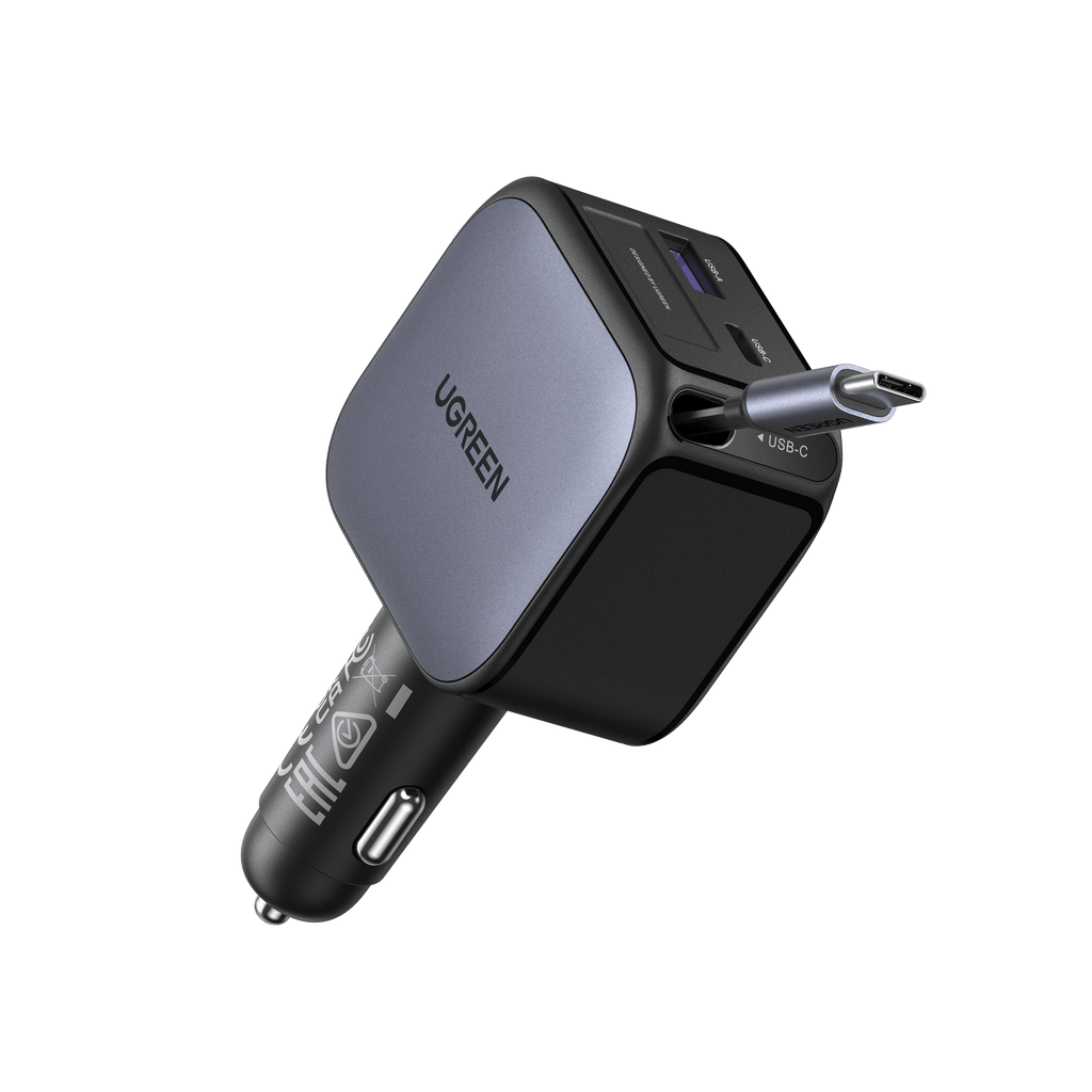 UGREEN Nexode Car Charger 60W with Retractable USB-C Cable - UGREEN UK