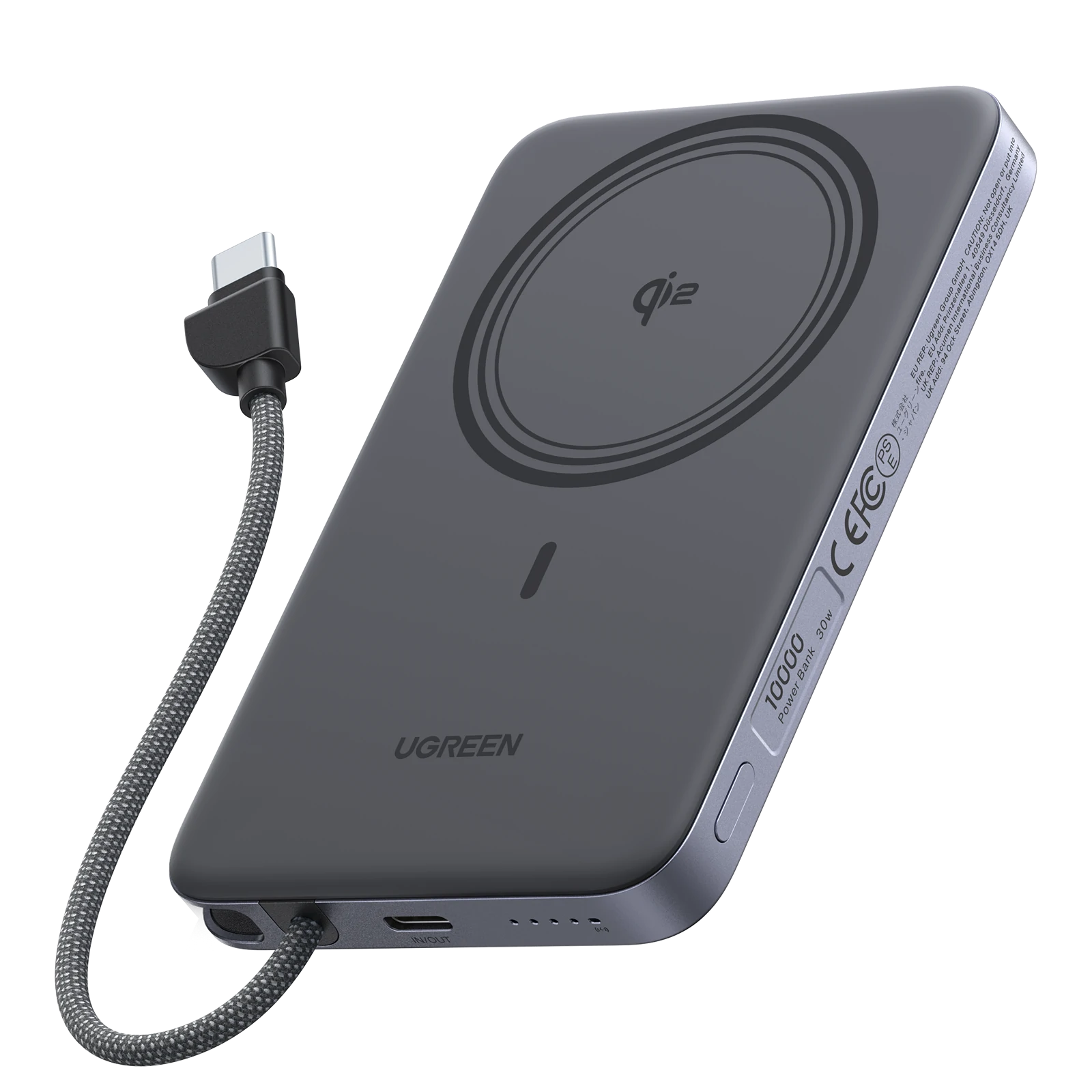 UGREEN MagFlow Air Magnetic Power Bank (10000mAh, Qi2 15W)