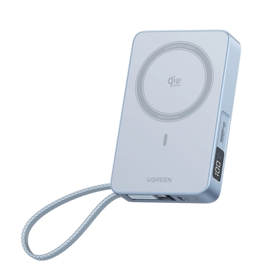 UGREEN MagFlow Magnetic Wireless Power Bank (10000mAh, Qi2 25W, MagSafe-compatible)