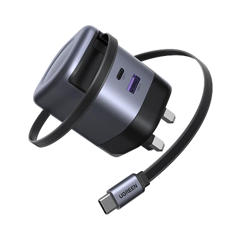 UGREEN Nexode 65W Charger with Retractable USB-C Cable