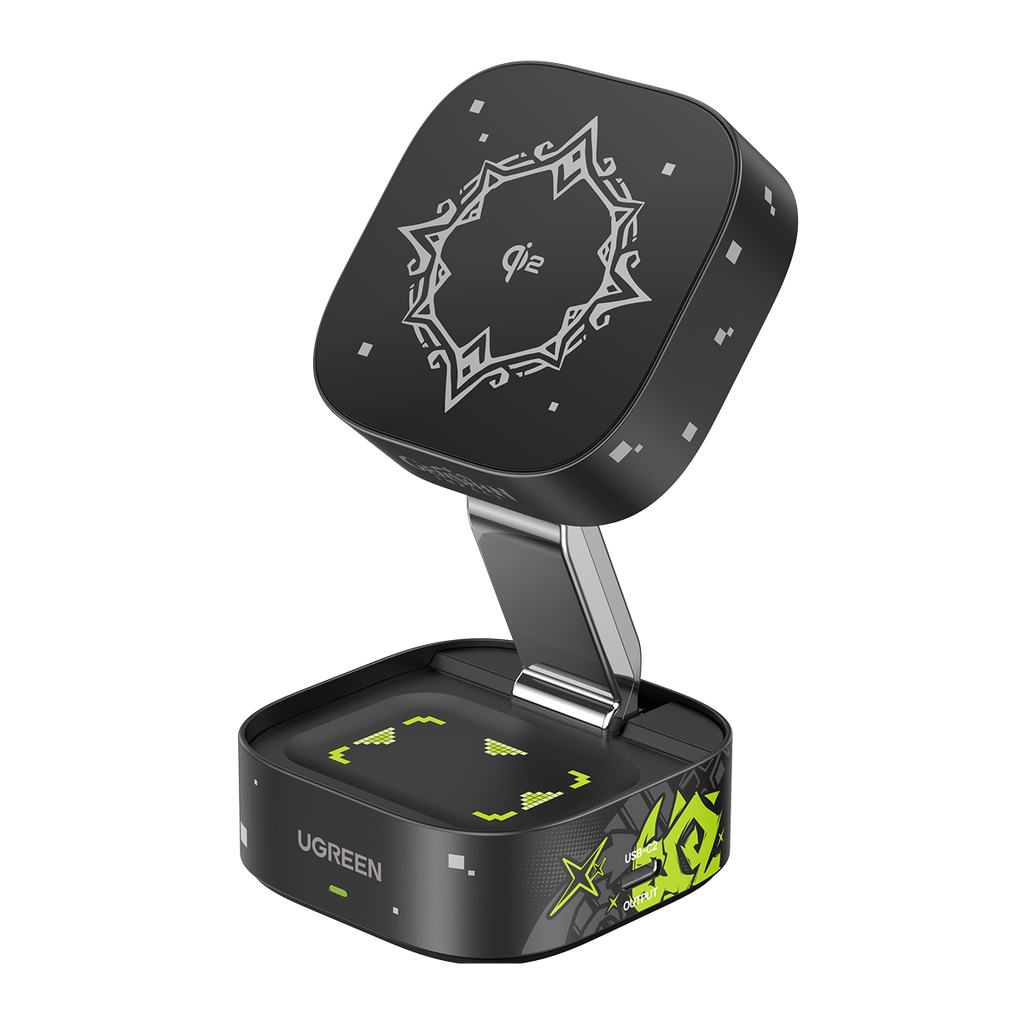 UGREEN MagFlow 2-in-1 Wireless Charger Genshin Impact Edition (Qi2 15W, Foldable) 