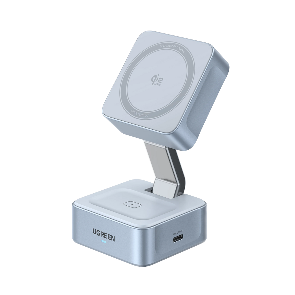 UGREEN MagFlow 2-in-1 Magnetic Wireless Charger 25W (MagSafe compatible)