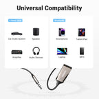 Ugreen Bluetooth 5.3 Adapter for Car with 3.5mm Jack