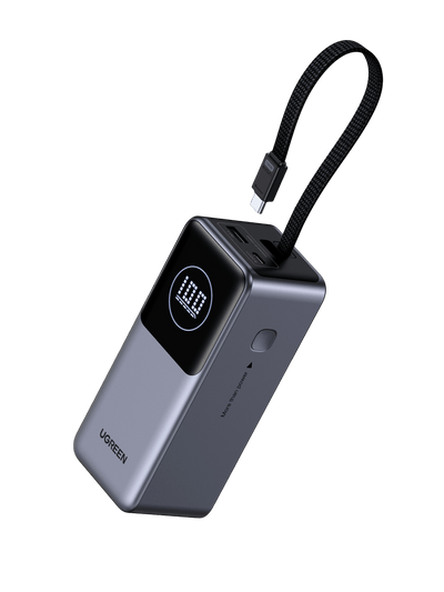 UGREEN Nexode Power Bank (20000mAh, 130W, 3-Port, Built-in USB-C Cable)