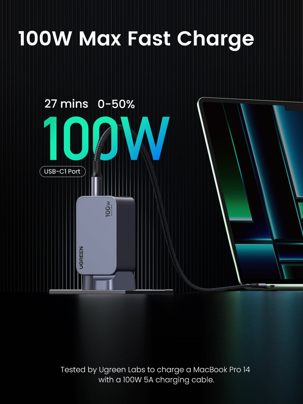 UGREEN Nexode Pro 100W 3-Port Charger