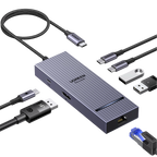 UGREEN Revodok Pro USB-C Hub (6-in-1,  4K60Hz, 100W PD)