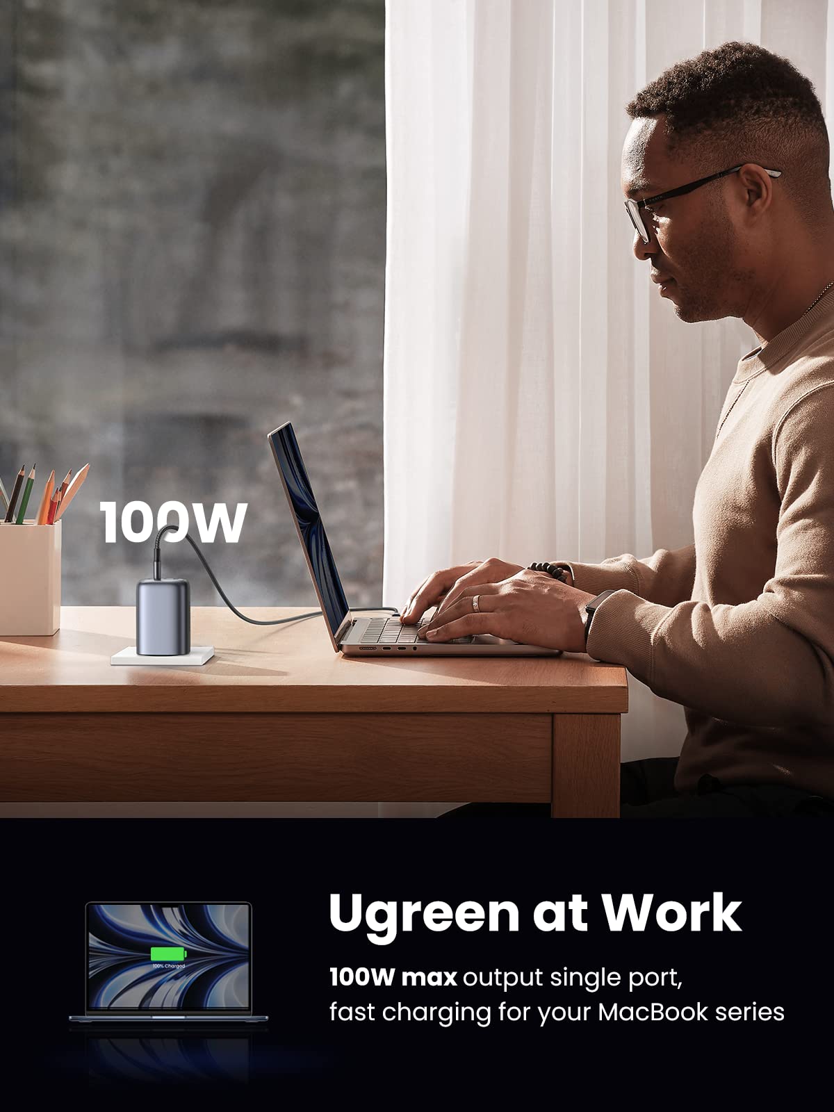 Ugreen 100W GaN Charger with 5-in-1 USB-C Hub Bundle - UGREEN - 40749+15495