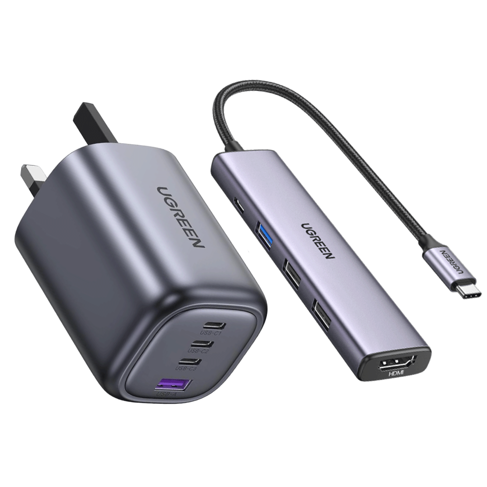 Bundle Sale 100W 4 Ports Charger+5 1 USB C Hub