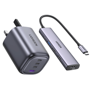 UGREEN Bundle: 100W GaN Fast Charger + 5-IN-1 USB-C Hub