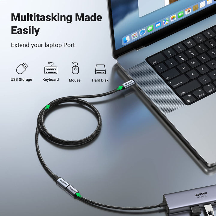 Ugreen 100W USB3.2 Gen2 10Gbps USB-C Extension Cable - UGREEN - 80810