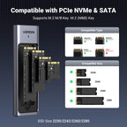 Ugreen 10Gbps M.2 NVMe SATA SSD Hard Drive Enclosure With 2 Cables - UGREEN-90408