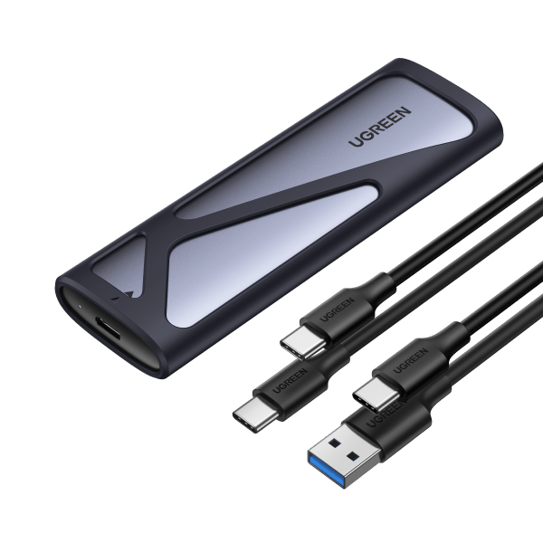 Ugreen 10Gbps M.2 NVMe SATA SSD Hard Drive Enclosure With 2 Cables - UGREEN-90264