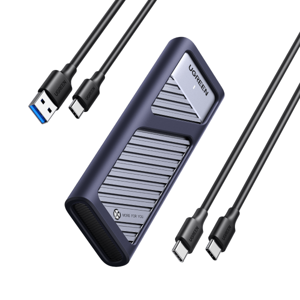 Ugreen 10Gbps M.2 NVMe SATA SSD Hard Drive Enclosure With 2 Cables - UGREEN-90408