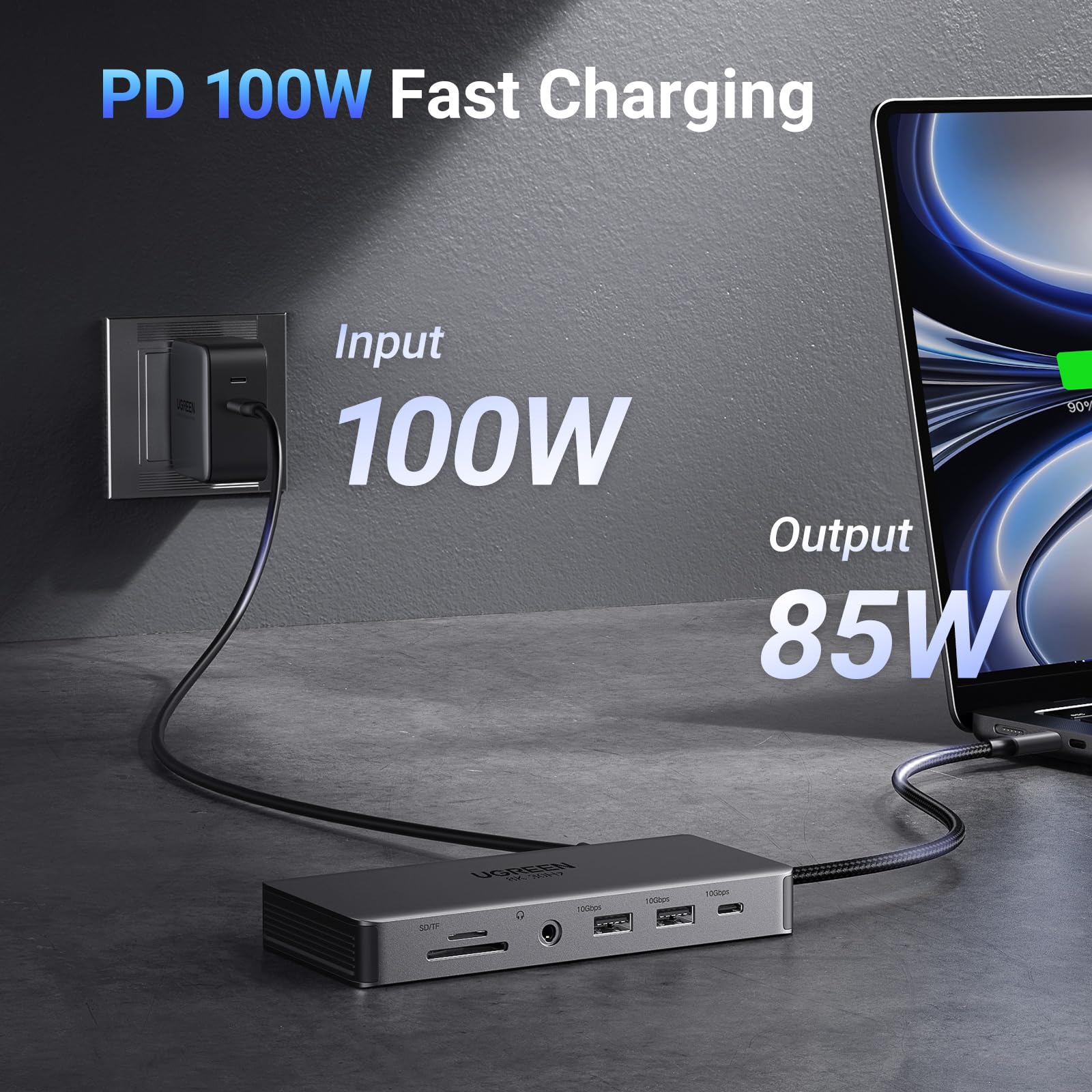 Ugreen 11-in-1 USB-C Hub (10Gbps USB 3.2, Dual HDMI) - UGREEN-15965