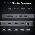 Ugreen 11-in-1 USB-C Hub (10Gbps USB 3.2, Dual HDMI) - UGREEN-15965