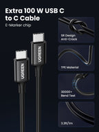 Ugreen 130W PD Car Charger 3 Ports with 100W USB-C Cable - UGREEN - 90889