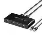 Ugreen 2 In 4 Output USB KVM Switch with 2 Pack 1.5M USB 2.0 A to A Cable - UGREEN-30767