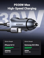 Ugreen 30W PD Car Charger 2 Ports with 60W USB C Cable - UGREEN-90314