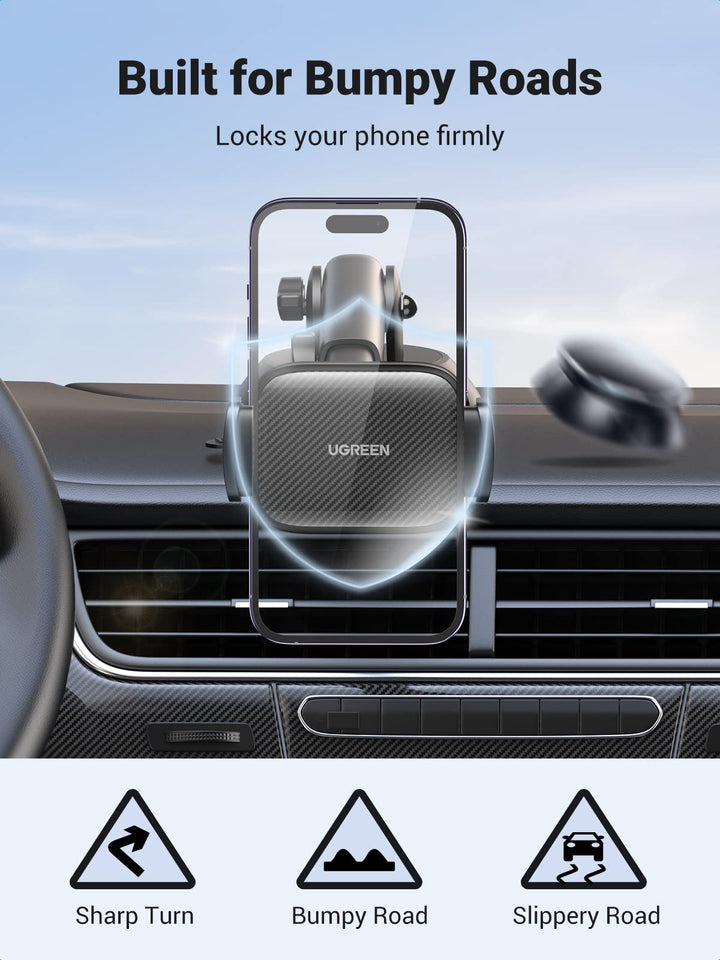 Ugreen 360° Adjustable Suction Cup Car Phone Holder (Black) - UGREEN-60991