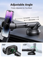 Ugreen 360° Adjustable Suction Cup Car Phone Holder (Black) - UGREEN-60991