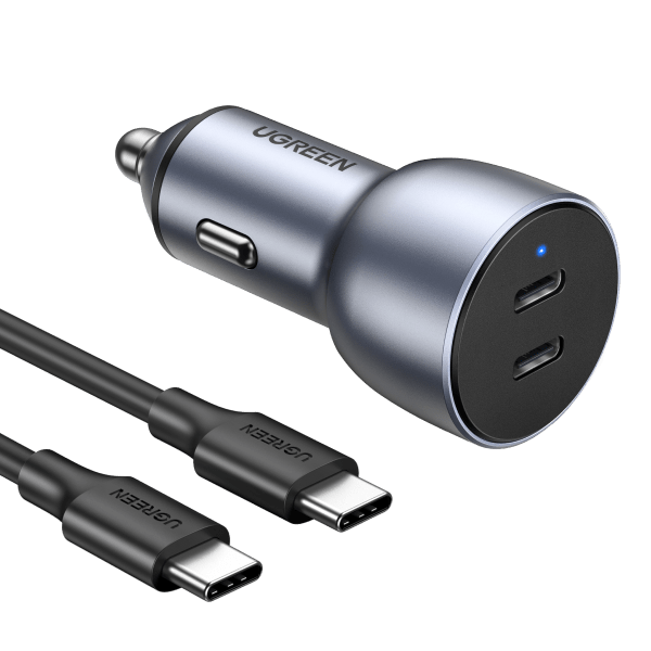 Ugreen 40W PD Car Charger 2 Ports with 60W USB C Cable - UGREEN-90544