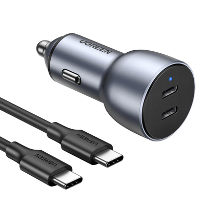 Ugreen 40W PD Car Charger 2 Ports with 60W USB C Cable