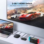 Ugreen 4K 3 IN 1 OUT HDMI Switcher Splitter with Wireless Remoter Control - UGREEN-80125