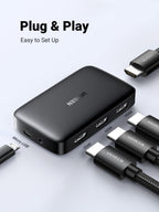Ugreen 4K 3 IN 1 OUT HDMI Switcher Splitter with Wireless Remoter Control - UGREEN-80125