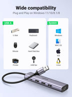 Ugreen 5-in-1 USB 3.0 Hub with Ethernet Adapter - Driver-Free - UGREEN - 60554