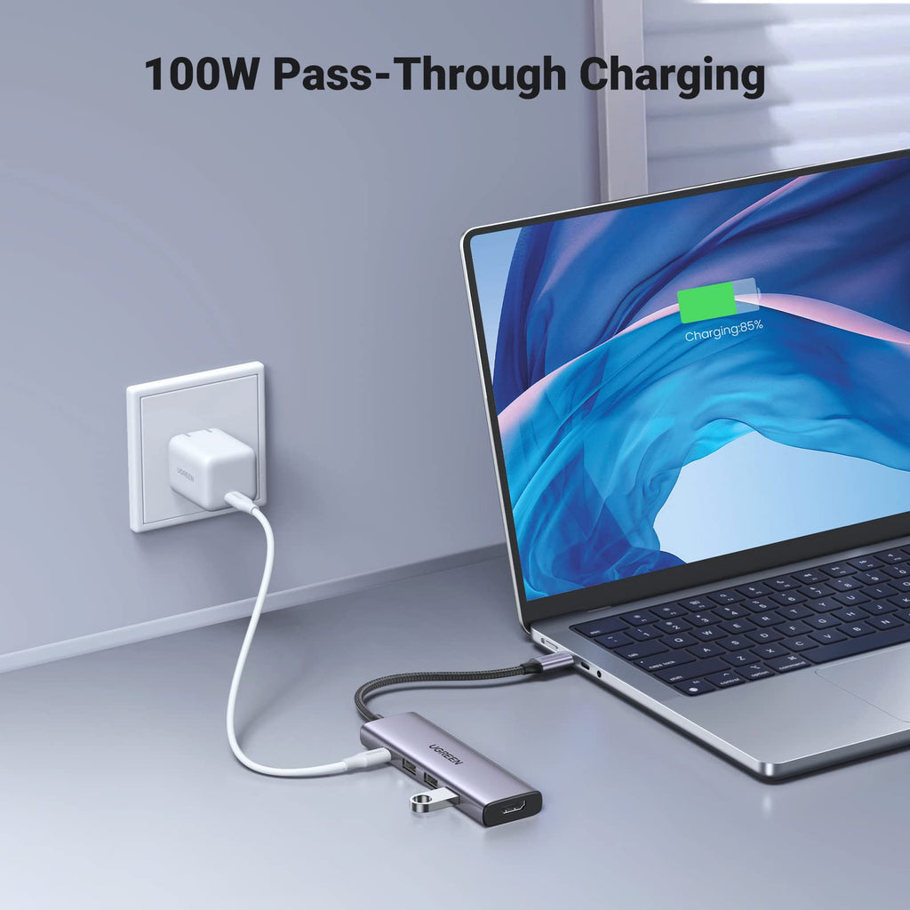 Ugreen 5-in-1 USB-C Hub (100W PD, 4K@30Hz HDMI) - UGREEN-15596