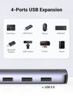 Ugreen 5-in-1 USB-C Hub (4K@30Hz HDMI, 4 USB 3.0) - UGREEN-20197