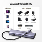 Ugreen 6-in-1 USB-C Hub (100W PD, 4K@30Hz HDMI) - UGREEN-15598
