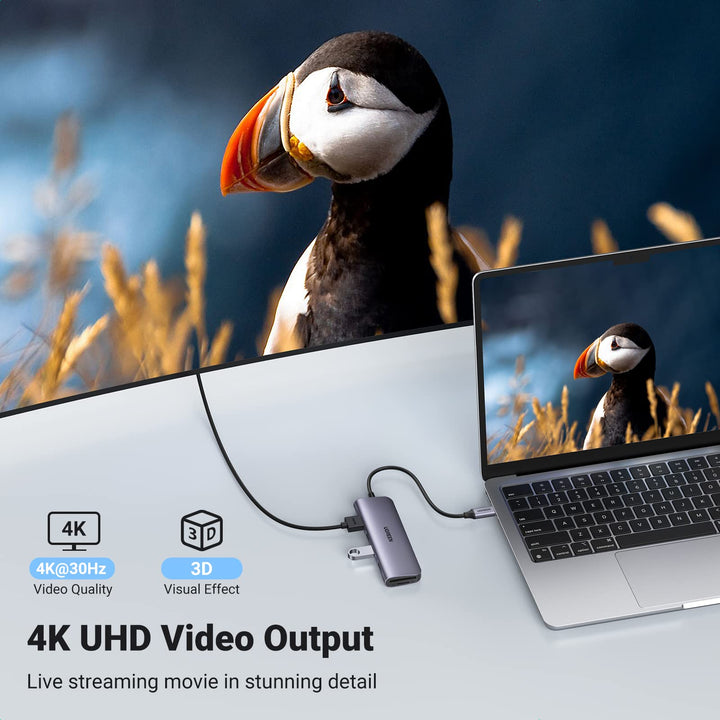 Ugreen 6-in-1 USB-C Hub (100W PD, 4K@30Hz HDMI) - UGREEN-70410