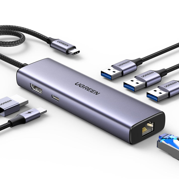 Ugreen 6-in-1 USB-C Hub (100W PD, 4K@30Hz HDMI) - UGREEN-15598