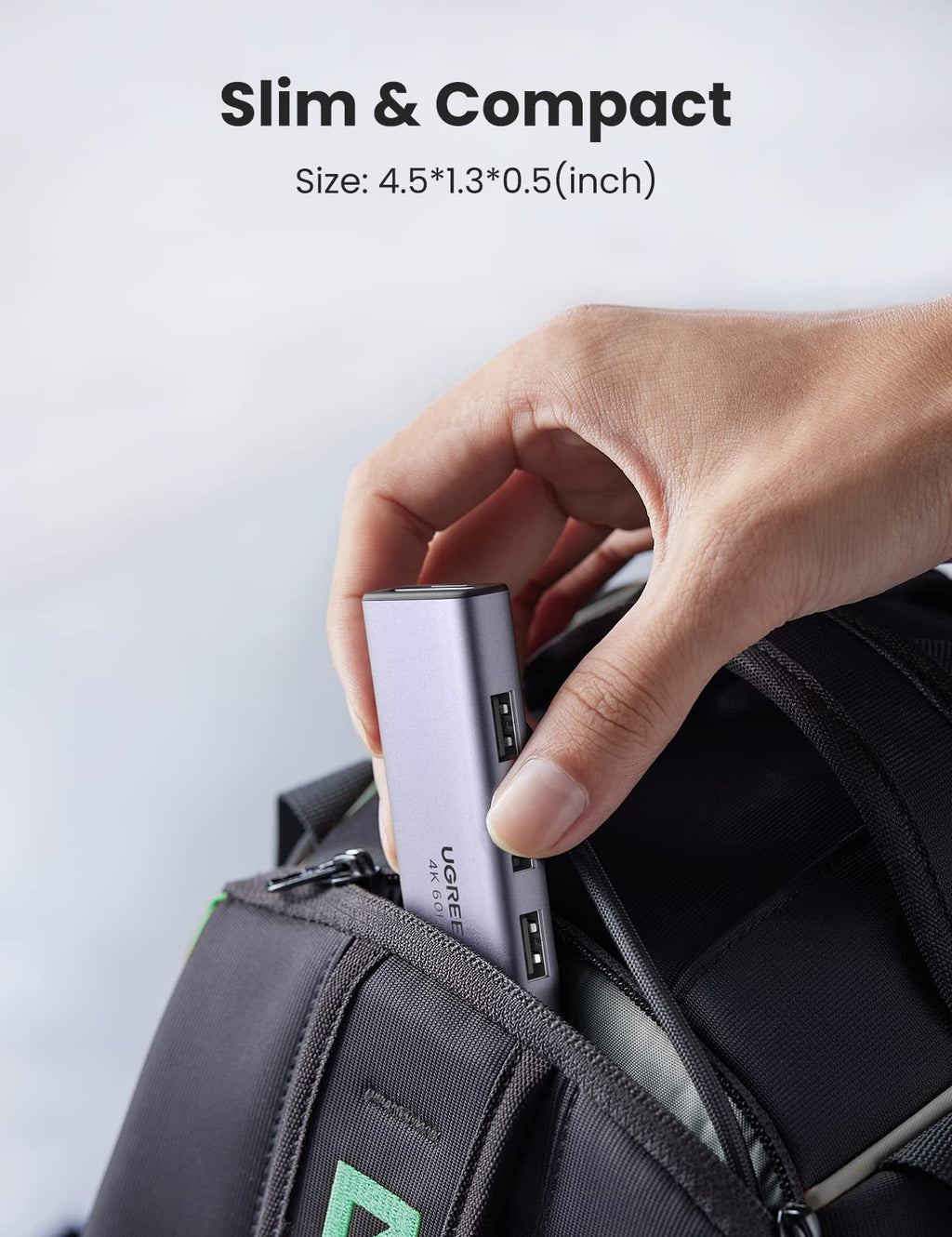 Ugreen 6-in-1 USB-C Hub (4K@60Hz HDMI, 3 USB 3.0) - UGREEN-60383