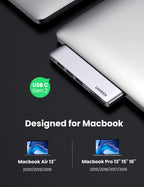 Ugreen 6-in-2 USB-C Hub (3 USB 3.0, Thunderbolt 3) - UGREEN-60560
