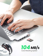 Ugreen 6-in-2 USB-C Hub (3 USB 3.0, Thunderbolt 3) - UGREEN-60560