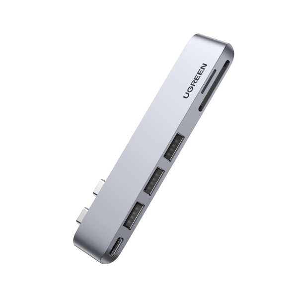 Ugreen 6-in-2 USB-C Hub (3 USB 3.0, Thunderbolt 3) - UGREEN-60560